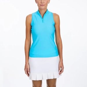 Tzu Tzu Bella Blue Lagoon Top Large NWT